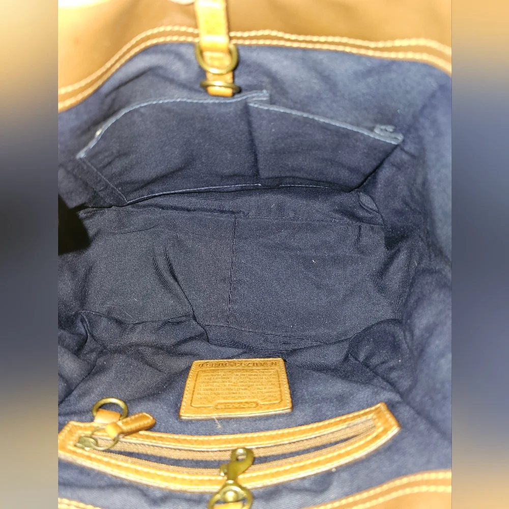 Coach Patchwork Denim and Leather Shoulder Bag - RARE - Picture 5 of 6